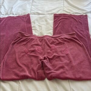 Vintage BCBG Pink Velour Lounge Pants